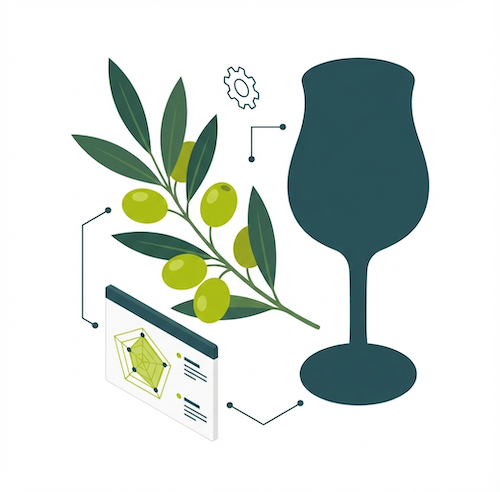 Illustrazione dei test sull'olio d'oliva